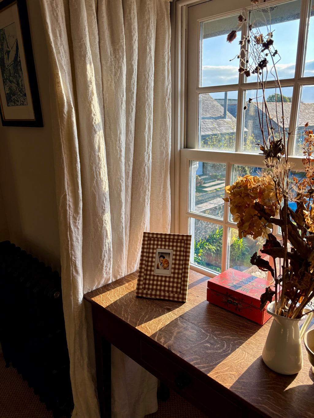 The Snapshot – Hazelnut Gingham Fabric Frame