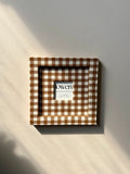 The Square - Hazelnut Gingham Fabric Frame